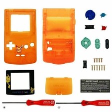 Housing Shell for Nintendo Game Boy Color GBC Replacement Clear Orange Pikachu