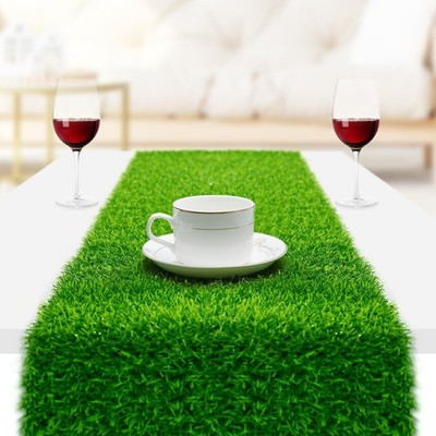 Grass Table Runner, 12'' x 108'' Easter Table Runner, Easte-Table- Decorations-...