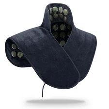 Heating Pad for Neck and Shoulder, Natural Jade and Tourmaline Stones, Auto S...