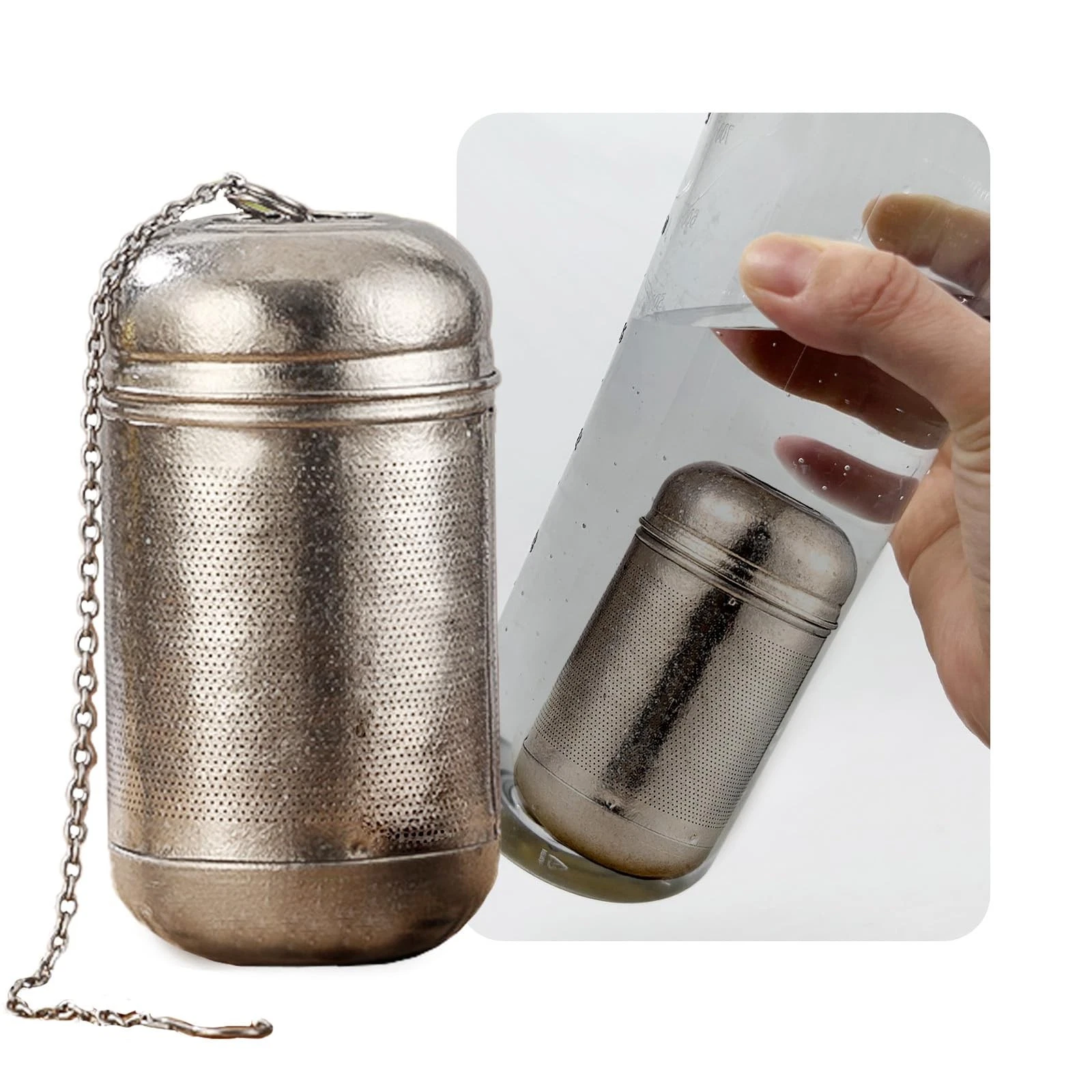 Titanium Metal Tea Infuser for Loose Leaf & Fruit - Extra Fine Mesh Strainer ...
Opens in a new wind
