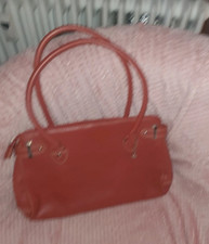 ESPRIT borsa donna pelle rossa zip tasche interne