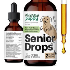 Forever Puppy Senior Dog Supplement - Astragalus Drops 2 fl oz, Light Brown
