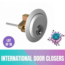 International Door Closers RZ-1003 Rim Cylinder (Zinc) w/ 2 Key & Ring Lot of 10