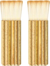 Tenare 2 Pcs Hake Brush for Watercolor Bamboo Blender Ceramics Large, Brown
