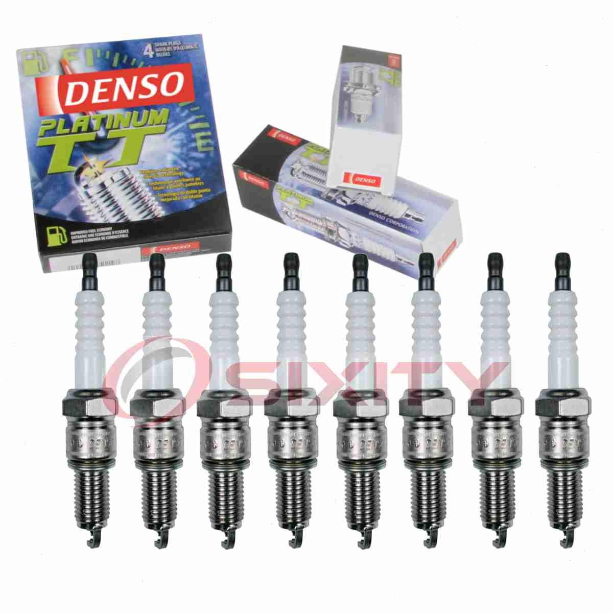 8 pc Denso Platinum TT Spark Plugs for 1968-1974 Dodge D100 Pickup 5.2L 5.9L ub