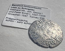 Mansfeld Backrort Schraplau Grosze 1547 Geb. VII, John. Georg I, Peter Ernst I