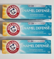 Arm & Hammer Enamel Defense Crisp Mint Toothpaste, 4.3oz (121g) (Pack of 3) 1/25