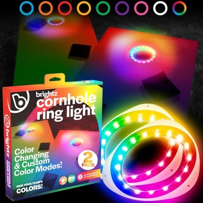 2-Pack Color Changing LED Cornhole Board Accessories for Backyard Games