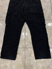 Mens 40X32 WRANGLER Workwear Black Twill Canvas Relaxed baggy Cargo Work Pants — photo 6