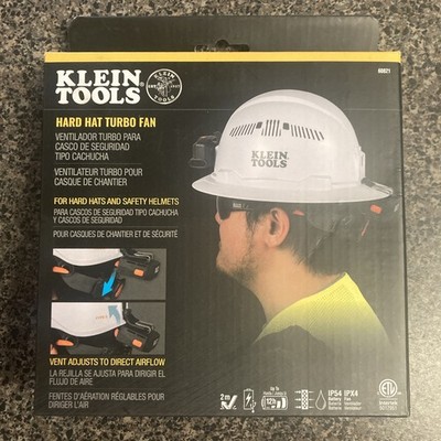 Klein Tools 60821 Hard Hat Fan, Gray/Orange