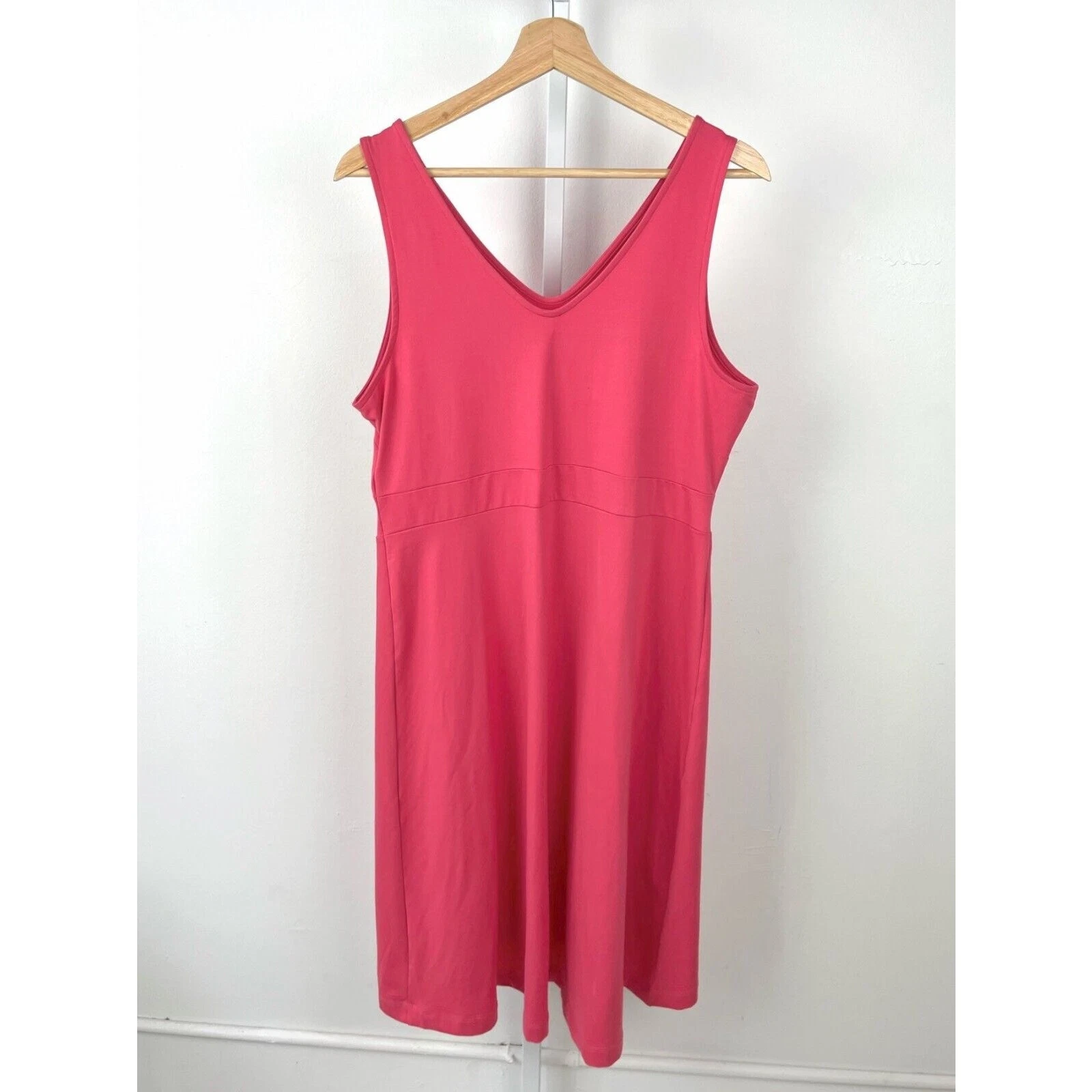 lole sleeveless v-neck knee length a-line stretch tank-top