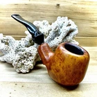 54g Micoli Robert Burns Hand Carved Bent Classic Freehand Briar Pipe Vulcanite