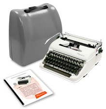 Glossy-White 1956 Olympia SM3 De Luxe Typewriter, New Platen, Restored SM-3 thumbnail