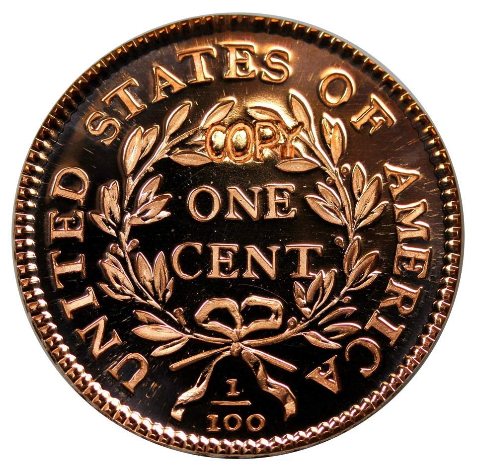 Gallery Mint imitation 1796 Cap 1c Proof, ex John Whitney Walter Collection - Image 2 of 4