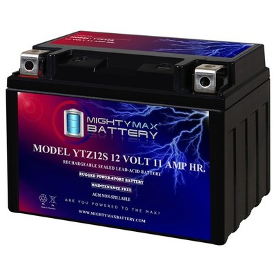 Mighty Max YTZ12S -12 Volt 11 AH, 210 CCA, Rechargeable Maintenance Free SLA AGM