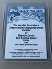 2025-26 Topps Chrome Update Stephon Castle Black Autograph /10 Redemption! 🔥