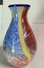 Art Glass Vase Italian Murano Style Millefiori And Aventure Decoration