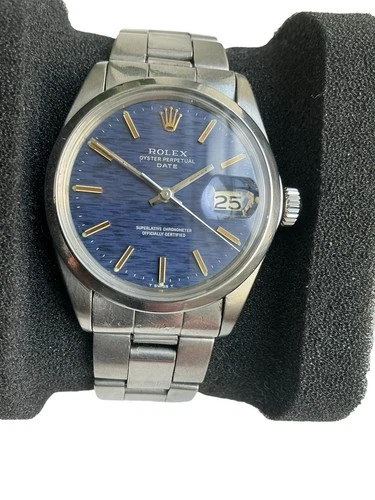 Rolex Date 1500 MOSAIC BLUE DIAL Stainless Steel