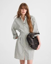 Madewell Tucked Mini Shirtdress Size 10