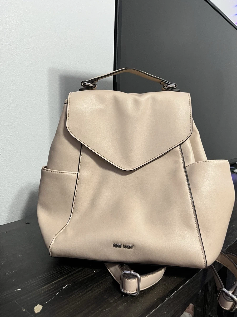 Nine West  Backpack Bag‎ Olive Green w/tan suede accent. Size Medium Nine West Medium Backpacks for Women for sale | eBay main image 3