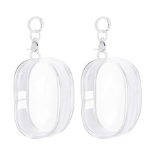 3x4 Inch Clear Pouch with Keychain 2 Pcs Mini Doll Pouch White