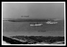 Helgoland 1950er - Schiffe Wappen von Hamburg und MS Glückauf - Foto-AK 15x10cm