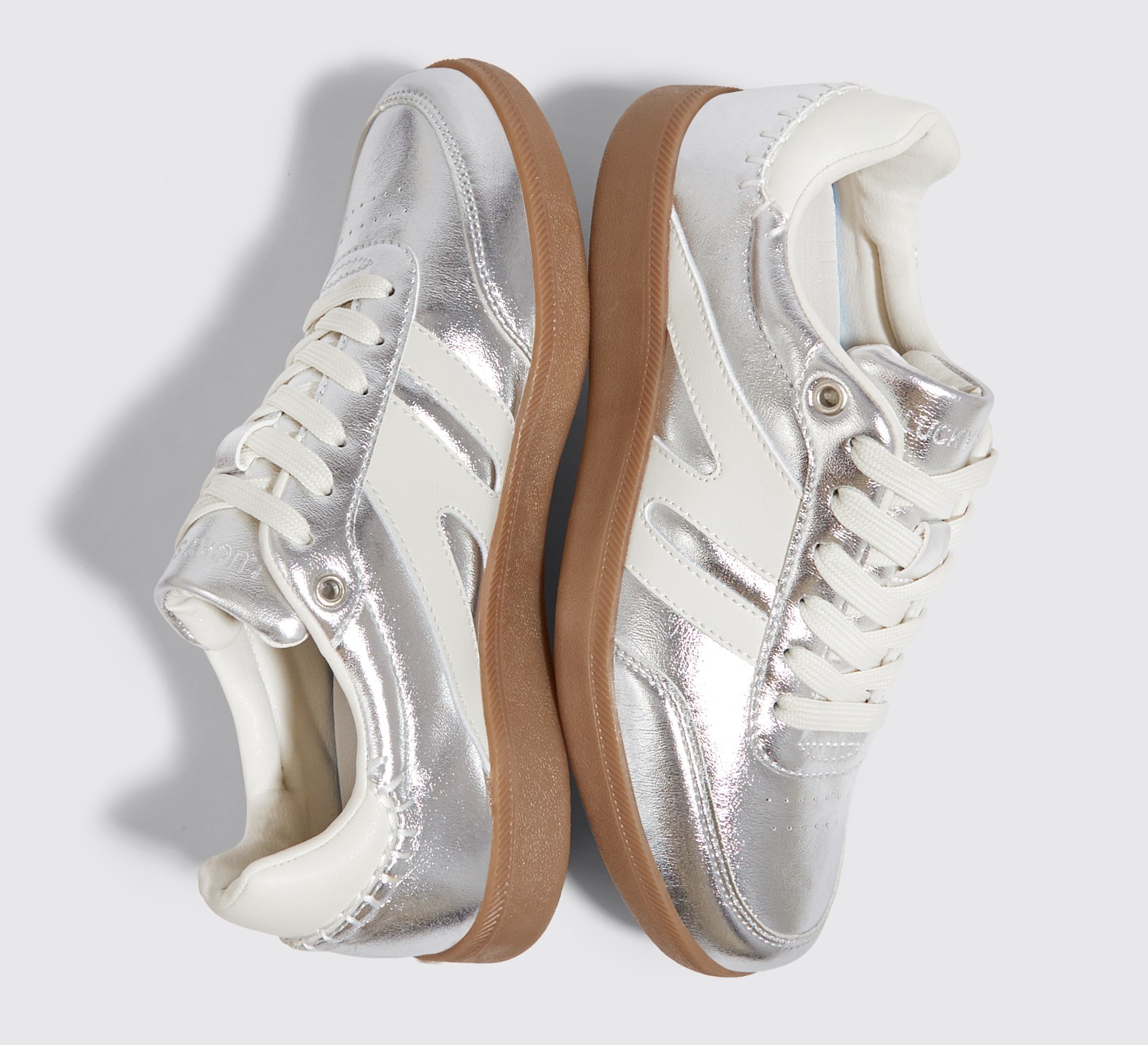 LUCKY STEP Women Classic Retro Gum Sole Fashion Sneakers Genuine Leather Trainer