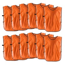 12Pcs 17.7x11" Training Vest Sport Practice Jersey Orange