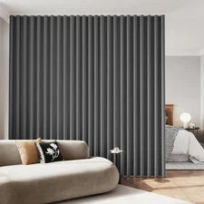 Room Divider Blackout 8ft Wide Curtains with Hooks, Extra Wide Thermal Insula...