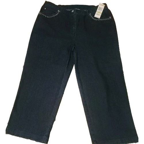 JM Collection ~ Two (2) Piece Outfit ~ Dark Denim Blue Jean ~ Womens' Size 14 - Picture 5 of 10