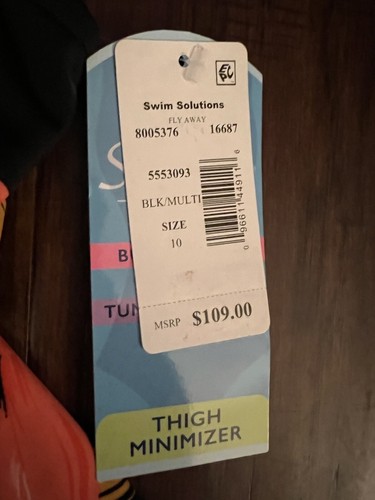 Swim Solutions Tummy-Control Swimdress, Black Floral, Size 10, $109 - Bild 6 von 6