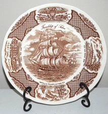 FAIR WINDS ALFRED MEAKIN DISH PLATE SHIP FRIENDSHIP SALEM Transferware NAUTICAL