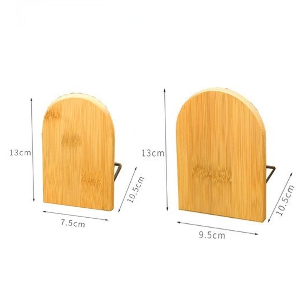 Natural Wooden Bookend Book Ends Office Stationery Bookend Holder