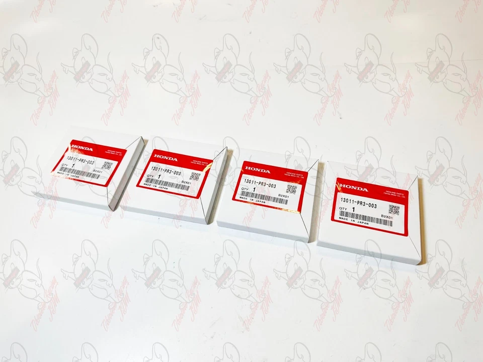 Juego de 4 anillos de pistón estándar 81 mm serie B genuino Honda Acura 13011-PR3-003 OEM Foto 4 de 4