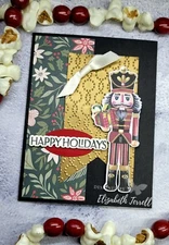 Stampin Up Christmas Card Kit Nutcracker Poinsettia Holiday Gold