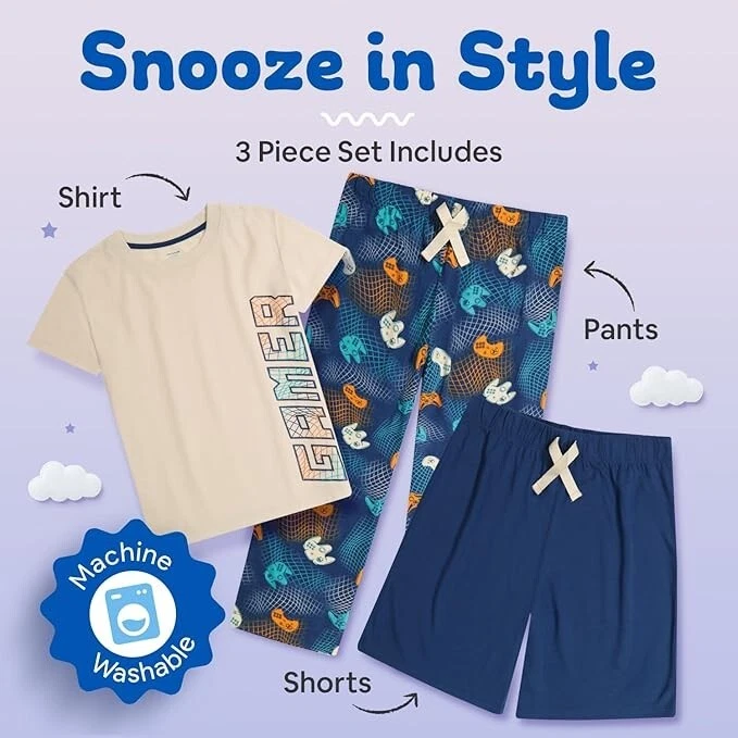 Juego de 3 pijamas de polietileno Carter's para niños talla 4-12 $14,99 Foto 2 de 2