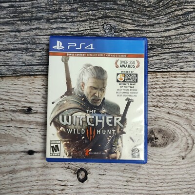 Witcher 3: Wild Hunt (PlayStation 4, 2015) Comes with book and original Stickers