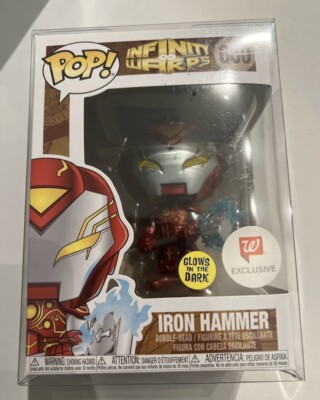 Walgreens EXCLUSIVE FUNKO POP Infinity Warps Iron Hammer #680 Glow In Dark