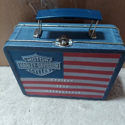 Harley-Davidson Tin Lunch/Storage Flag Embossed  ''Declare Your Independence''