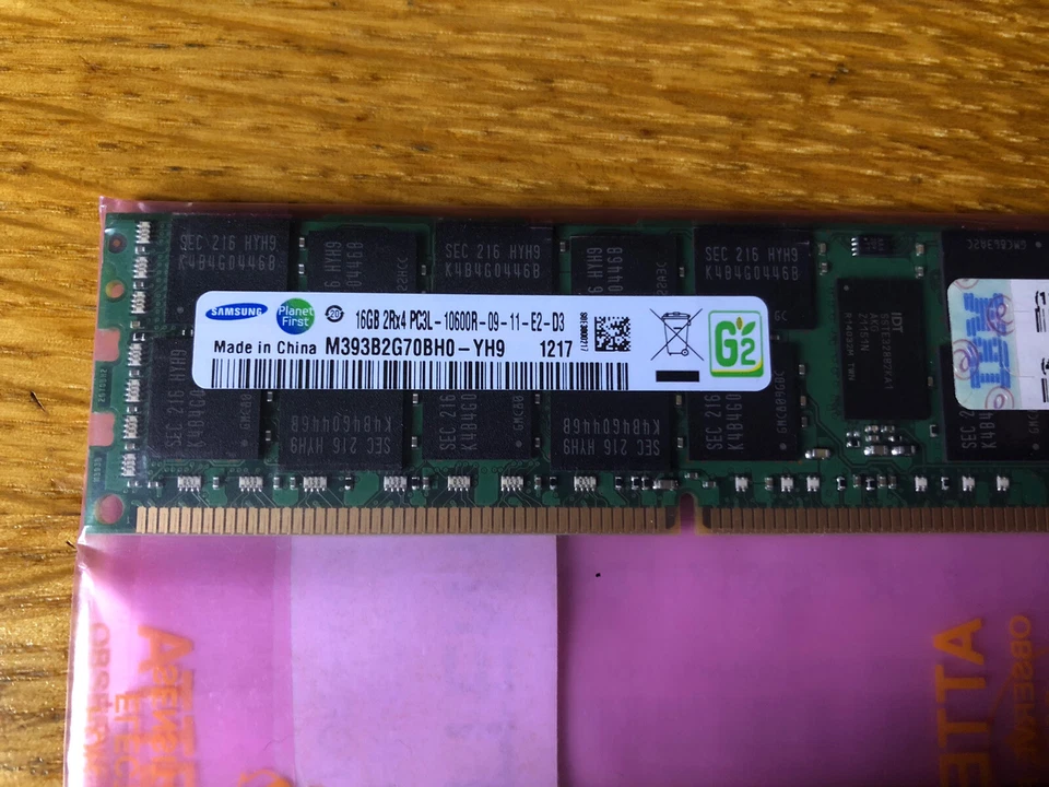 New Memory samsung FP IBM 32gb Total (2x16GB) PC3L-10600 CL9 ECC DDR3 - Image 2 of 4