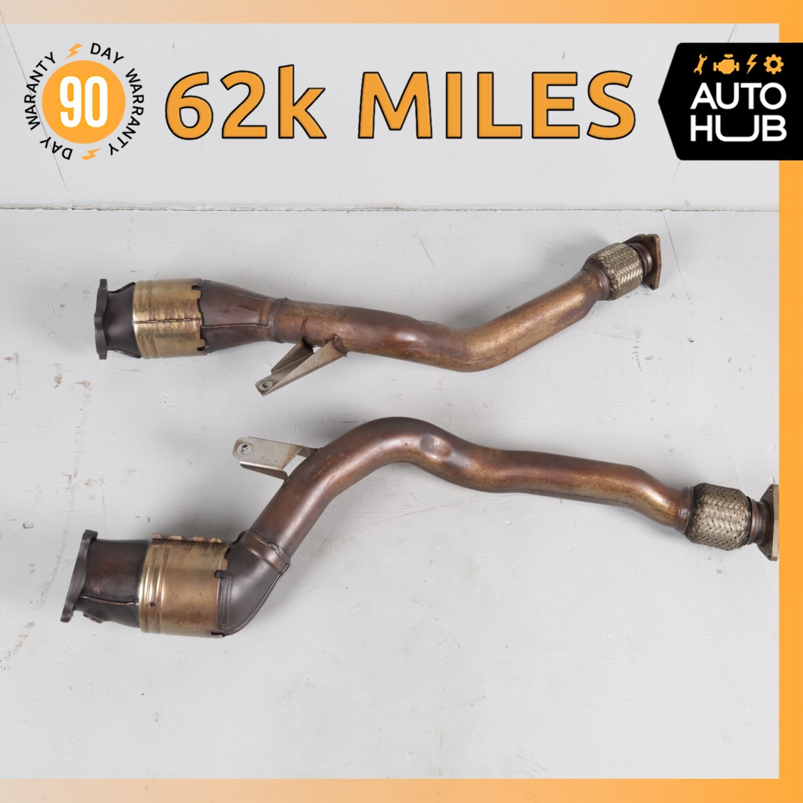 03-13 Bentley Continental GTC GT Exhaust Downpipe Left & Right Side Set OEM 62k