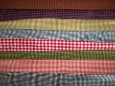PRINTED GINGHAM checks Cotton quilt FABRIC U-Pick SEE INFO 1/2 yd BTHY