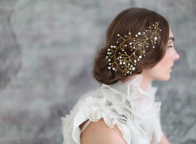 Twigs & Honey Floating Pearl & Bead Hair Wisp | eBay display picture 1