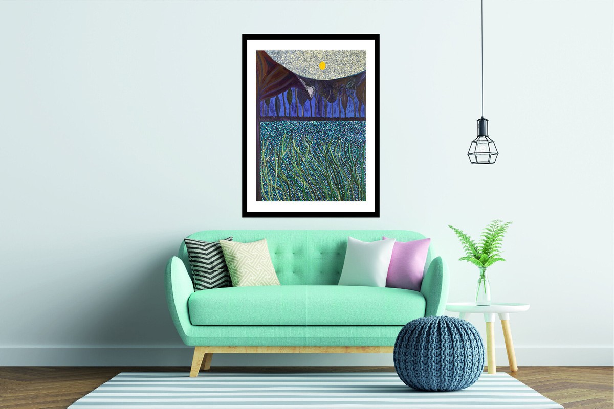 Matthew Wong - Night 1, Giclee Print, Landscape Poster, Large Wall