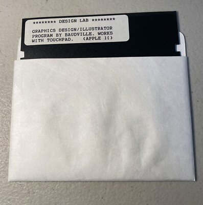 Vintage Apple II DESIGN LAB Graphics Design/Illust. Software 5.25  Floppy Disk