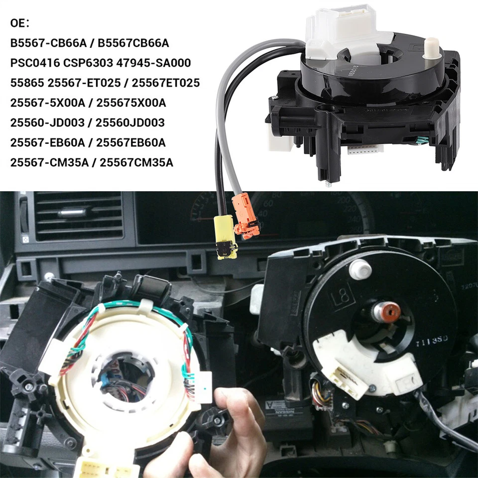 Para 2007-2012 Nissan Sentra 2.0L relógio mola espiral cruzeiro PSC0416 & funções - Imagem 2 de 4