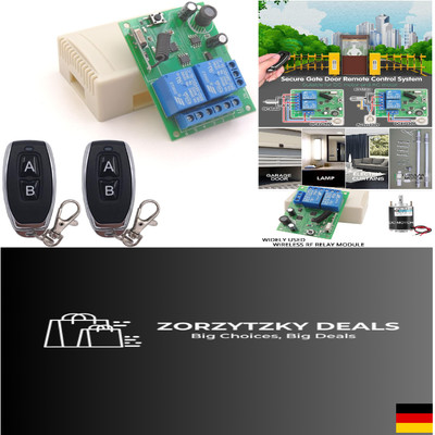 DC-Sicherer Fernbedienungsschalter 12V/24V/30V, rf 10A Relaisempfänger mit 2 ...