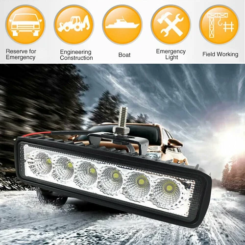 4 x Auto LED Licht Bar 12V 18W 6000K Arbeit Licht Für Auto Motorrad Lkw Anhänger - Bild 9 von 10