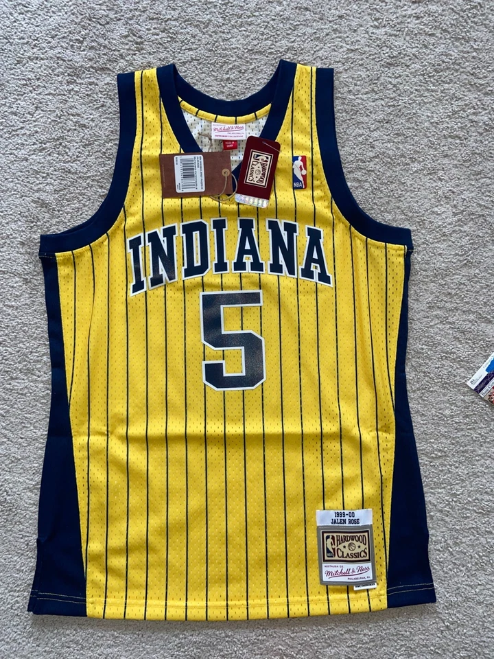 JALEN ROSE SIGNED INDIANA PACERS NBA JERSEY MITCHELL NESS MICHIGAN FAB 5 JSA - Image 3 of 3