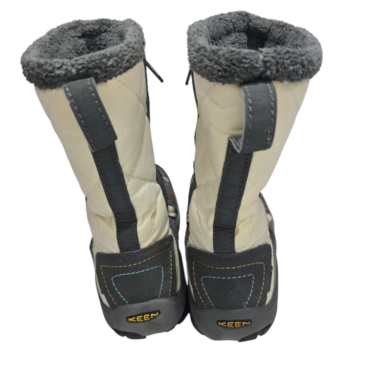 Keen Betty 5278 Stivali da Neve Outdoor con Zip Donna Taglia 7 Bianco Grigio